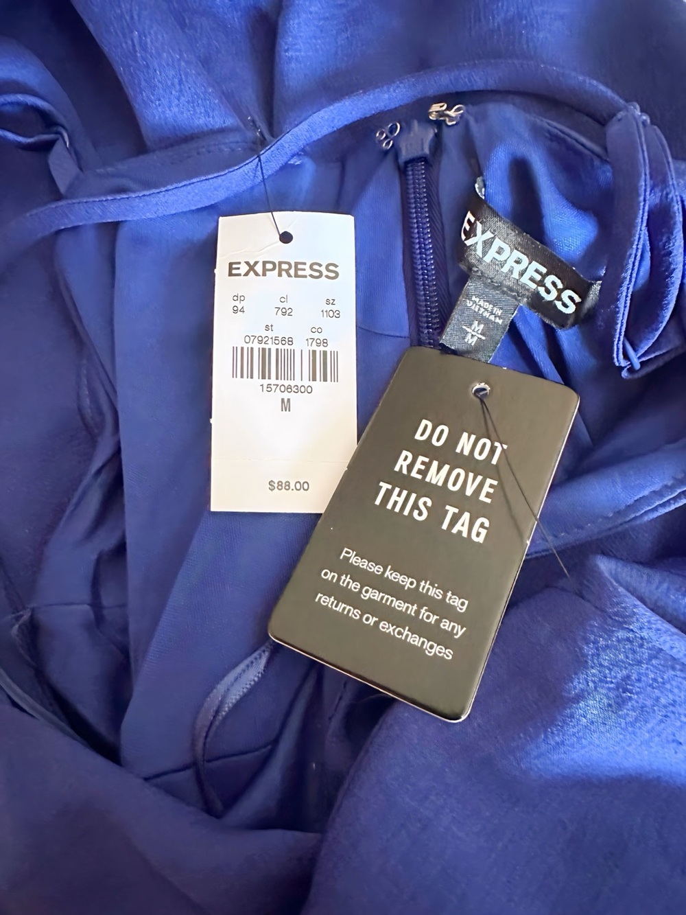 NWT Express Blue Dress Size Medium $88